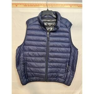 Saks Fifth Avenue Men’s Vest XL/TG Navy Blue 90% duck down, 10% feather filling